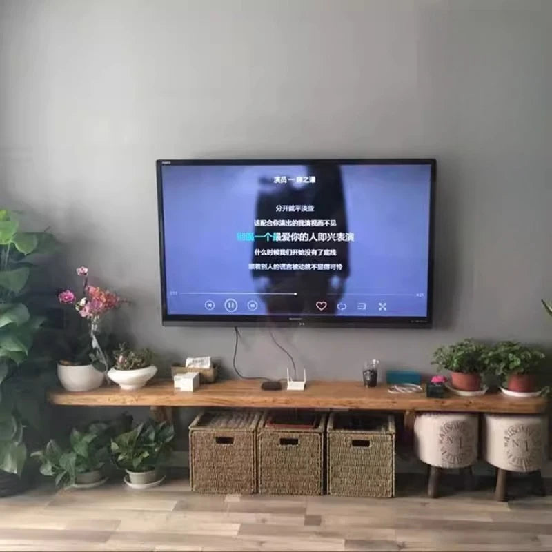 Wooden Modern Suspended Tv Stand