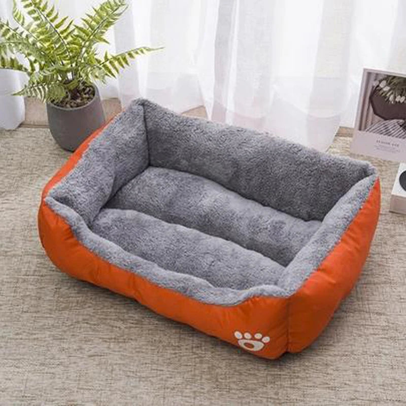 Black Dog Bed Plush Sleeping Bed for Large, Medium and Small Dogs, Non-Slip and Bite-Resistant.