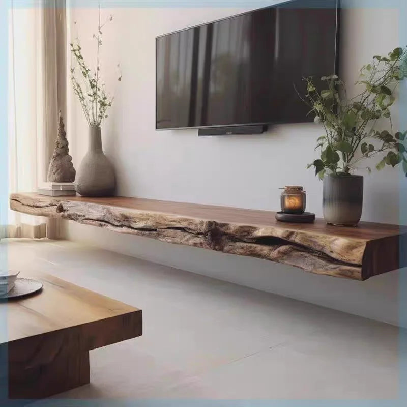 Wooden Modern Suspended Tv Stand