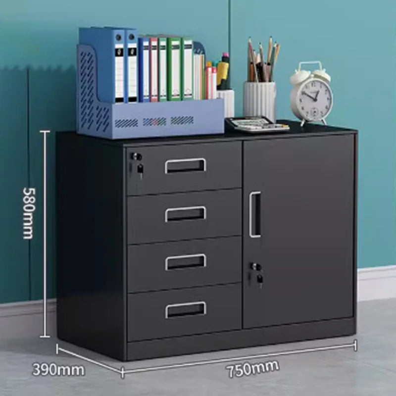 3/4/5 Drawer Office Filing Cabinet, Lock, Dividers Storage Filing Cabinets Living Room Organizer Cabinet Kitchen Home Furniture