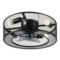 18 Inch Fan Pendant Light Black