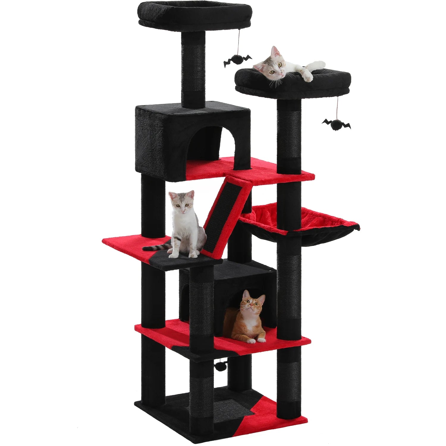 Cat Tower for Indoor Cats Multi-Level Plush Cat Condo with Scratching Post.