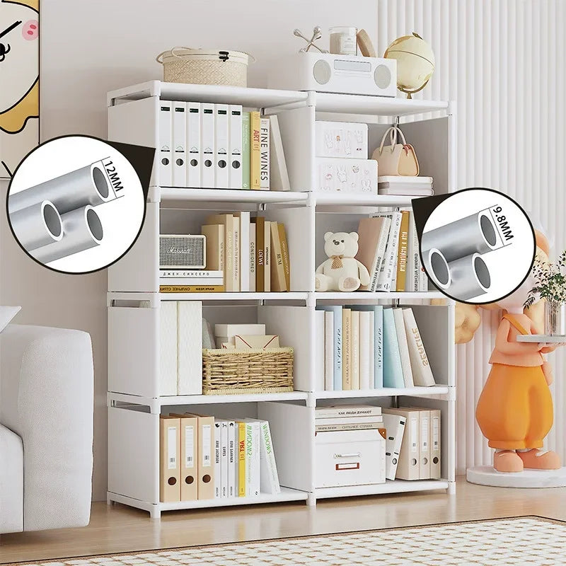 Multi-Layer Bookshelf Easy Assembly.
