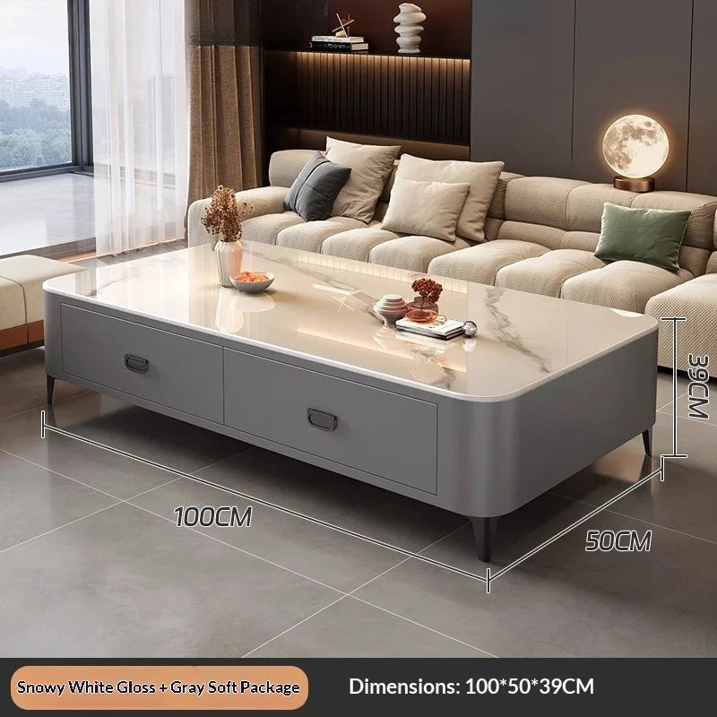Coffee Table Side Table Folding Portable Modern Industrial Height Adjustable,