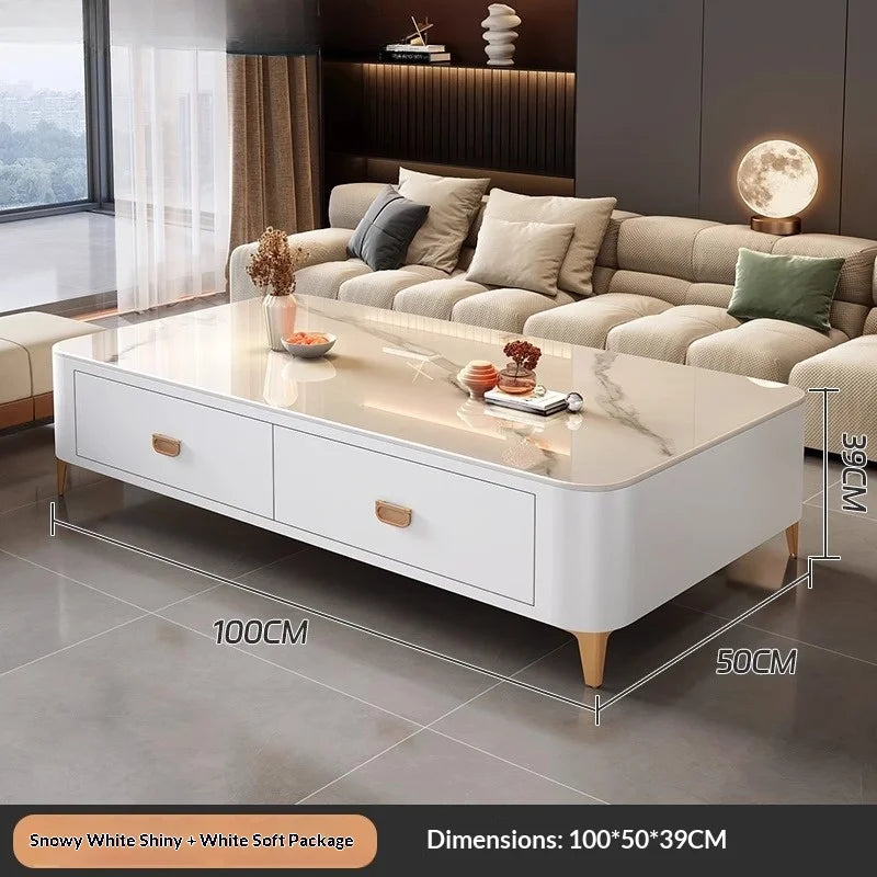 Coffee Table Side Table Folding Portable Modern Industrial Height Adjustable,