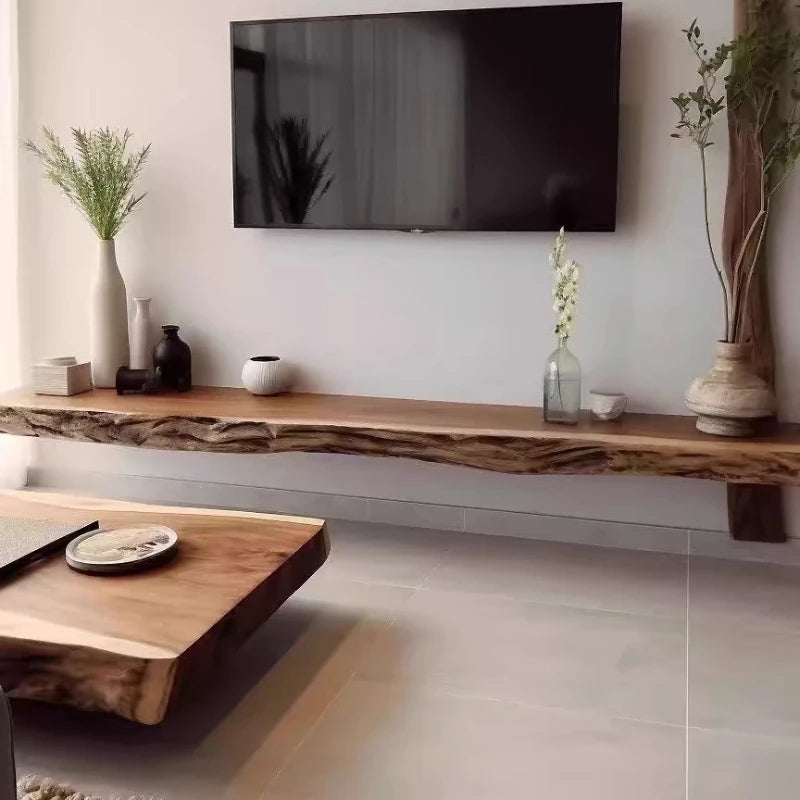 Wooden Modern Suspended Tv Stand