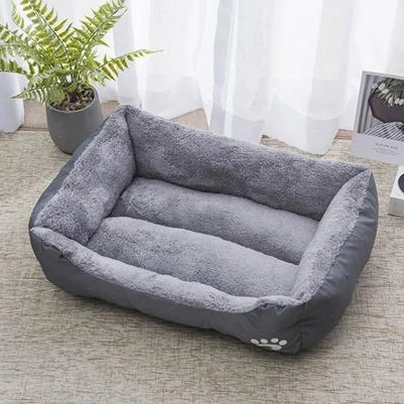 Black Dog Bed Plush Sleeping Bed for Large, Medium and Small Dogs, Non-Slip and Bite-Resistant.